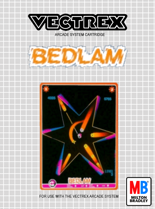 Bedlam box art for Vectrex